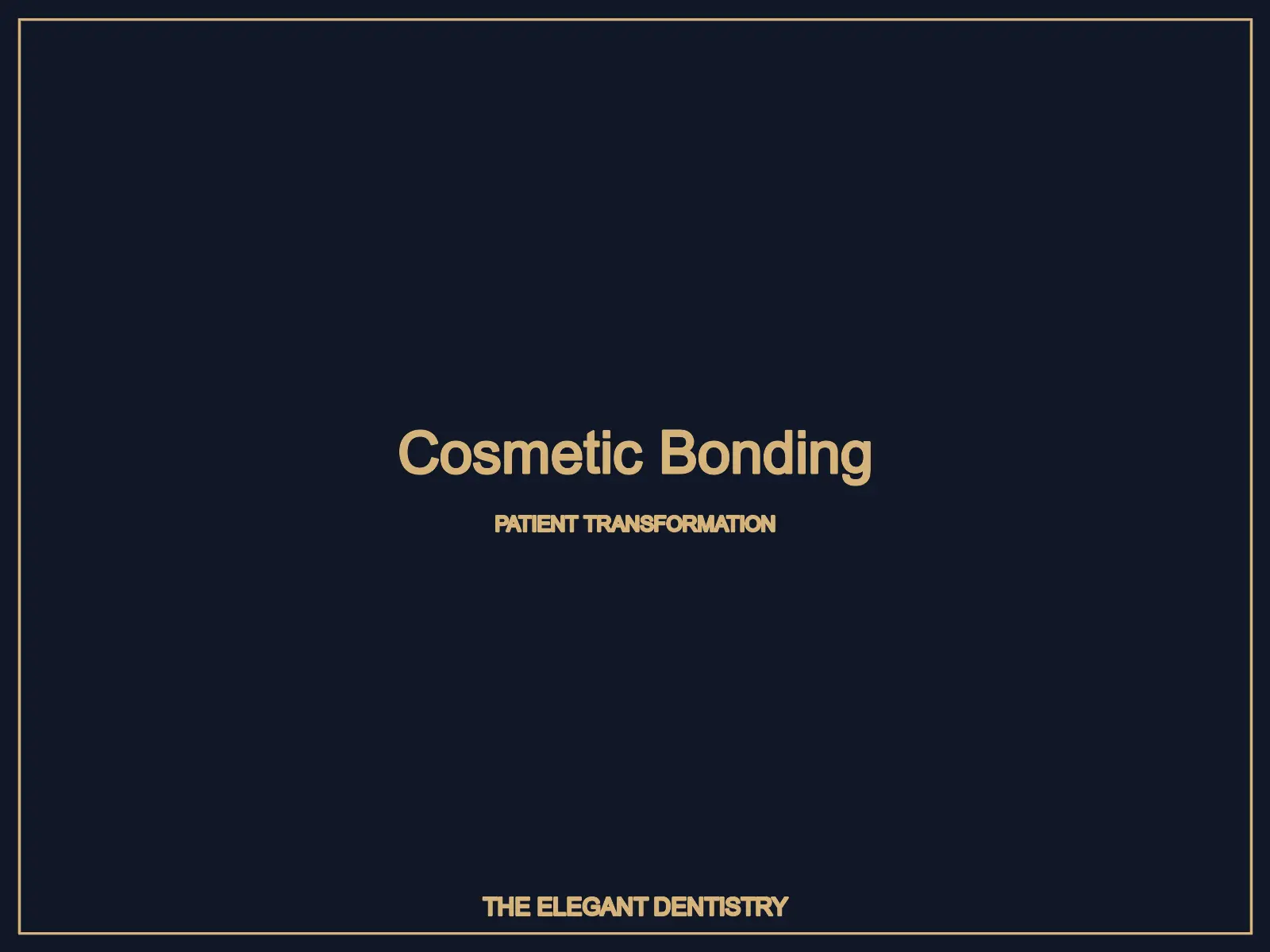 Cosmetic bonding smile transformation at The Elegant Dentistry